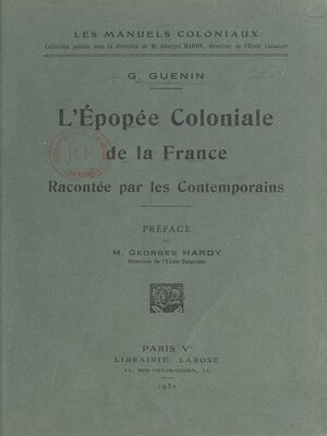 cover image of L'épopée coloniale de la France